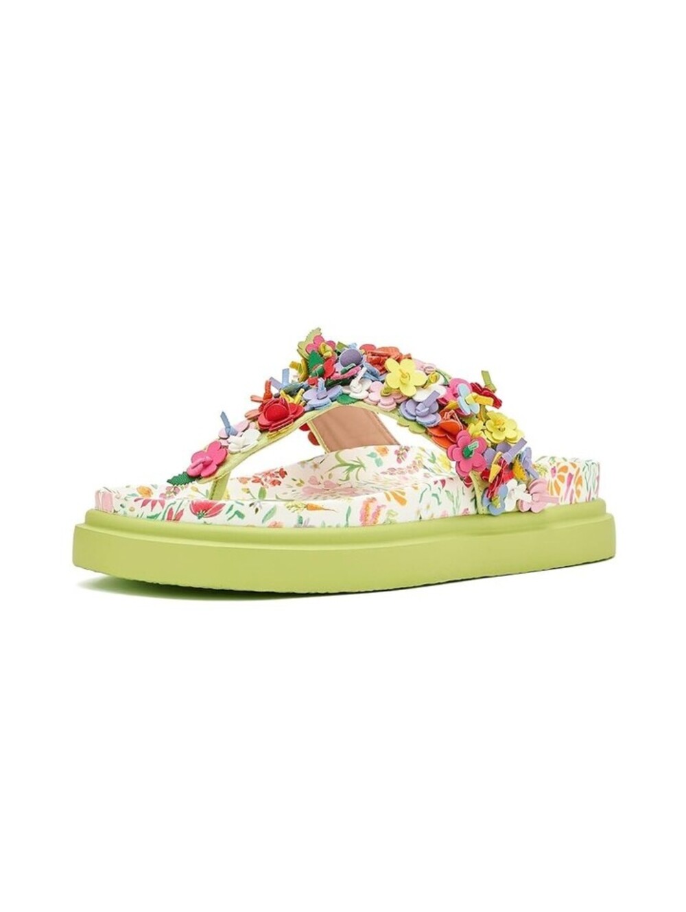 Betsey Johnson  Women's Sandal Kammero Natural Floral Multi 9.5M